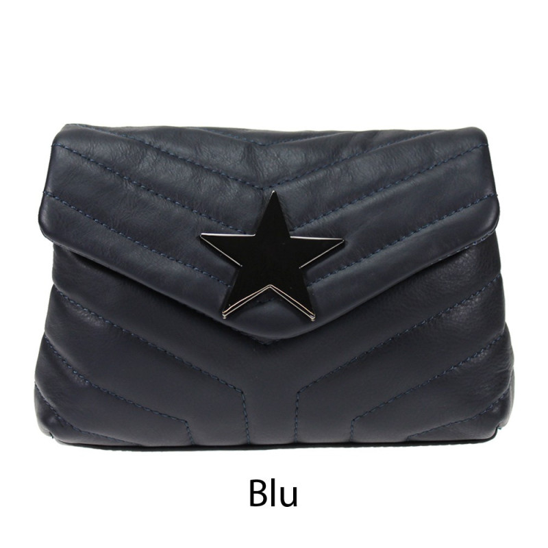 Shoulder bag in quilted leather