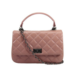 Quilted leather handbag