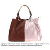 Multicolor leather handbag